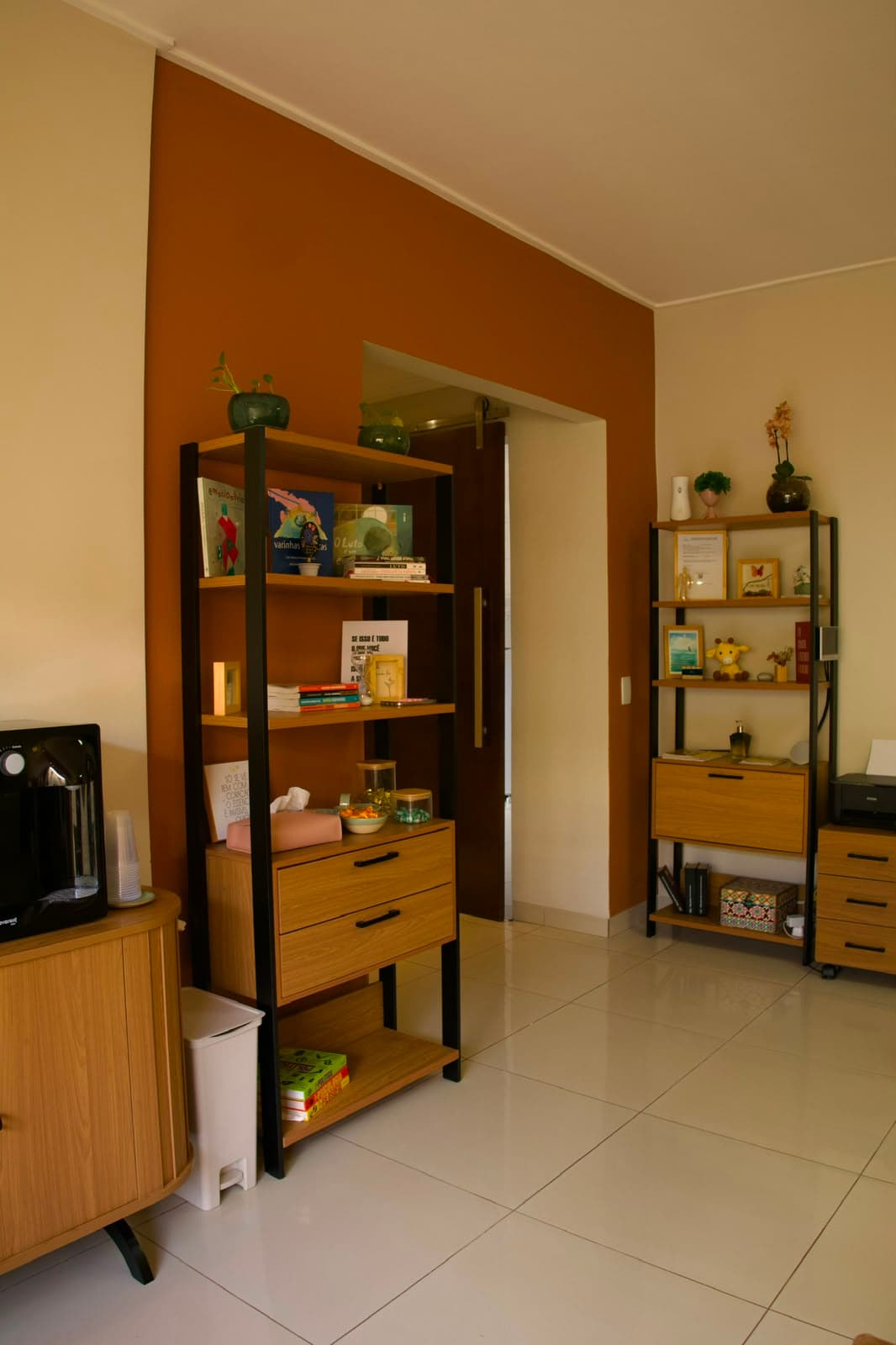 Cantinho de leitura do Espaço Ampar